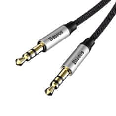PRO Yiven M30 stereo zvočni kabel AUX 3,5 mm mini jack 1 m srebrno/črno