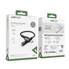 AceFast AUX USB-C na 3,5 mm mini jack avdio adapter za slušalke 18 cm črn
