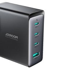 Joyroom GaN 140W 3x USB-C USB-A hitri polnilec + 240W kabel USB-C 1,2 m črn