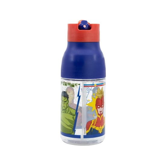 Stor Plastična steklenica z izvlečno slamico Avengers, 420ml, 74135