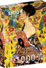 ENJOY Puzzle Gustav Klimt: Dama s pahljačo 1000 kosov