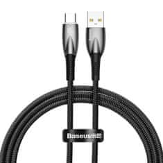 BASEUS Trajen prilagodljiv kabel USB-A - USB-C 100W za hitro polnjenje 1m črn