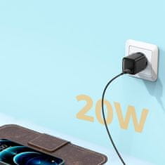 Joyroom Polnilec USB-C 20W Power Delivery Quick Charge 3.0 AFC črne barve