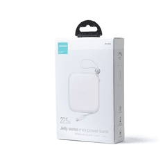 Joyroom Powerbank 10000mAh Jelly Series 22,5W s kablom USB-C bele barve