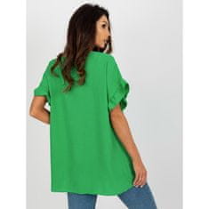 ITALY MODA Ženska bluza z oversize rokavi ALOJZA zelena DHJ-BZ-8336.04_398078 Univerzalni