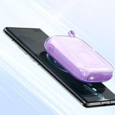 Joyroom Powerbank 10000mAh Jelly Series 22,5W s kablom USB-C vijolične barve