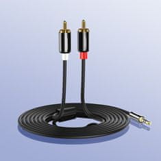 PRO Avdio kabel 3,5 mm mini jack - 2RCA 3 m črn