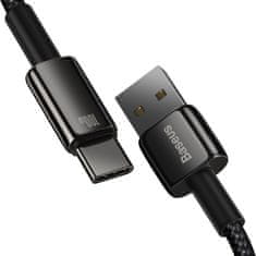 BASEUS Tungsten Gold Kabel USB-USB-C 480Mb-s 100W 1m črn