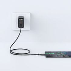 AceFast Telefonski kabel USB - USB-C 3A 1,2 m črn