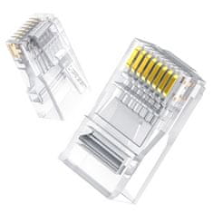 Ugreen RJ45 8P8C Cat 6 prozoren končni vtič KIT 10 kosov