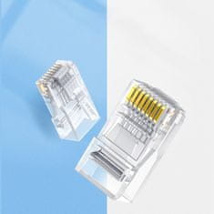 Ugreen RJ45 8P8C Cat 6 prozoren končni vtič KIT 10 kosov