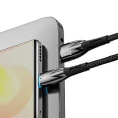 BASEUS Glimmer Kabel za hitro polnjenje USB-A - USB-C 2 m - črn