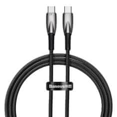 BASEUS Trajen prilagodljiv kabel za hitro polnjenje USB-C 100W 1m črn