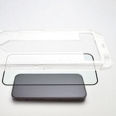 PRO 9H kaljeno steklo za iPhone 15 Pro Premium steklo z okvirjem za namestitev črno