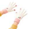 Tople zimske rokavice na dotik za telefon ženske bele in roza barve