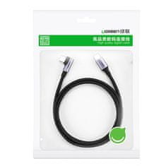 Ugreen Kotni napajalni kabel USB-C 60W 20V 3A 1m črna/siva