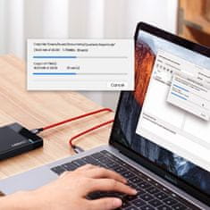 Ugreen Opleten kabel USB-C - USB-C 2.0 3A rdeč