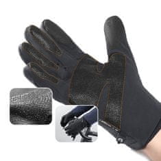 HURTEL Zimske rokavice za telefonske športe na prostem smučanje kolo jogging velikost L črna