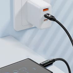 WOZINSKY Kabel USB-C s prikazovalnikom LED PD 100W 1m črn