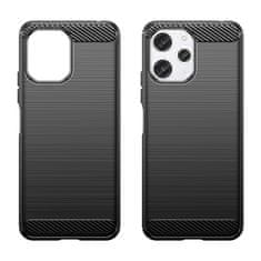 HURTEL Prilagodljiv ovitek za Xiaomi Redmi 12 Carbon Case black