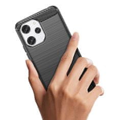 HURTEL Prilagodljiv ovitek za Xiaomi Redmi 12 Carbon Case black