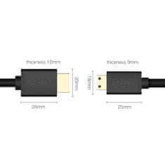 Noah Adapterski kabel HDMI - mini HDMI 2.0v 4K 60Hz 30AWG 1,5 m črn