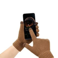 Noah Zimske rokavice na dotik za telefon 22x11cm unisex rjave barve