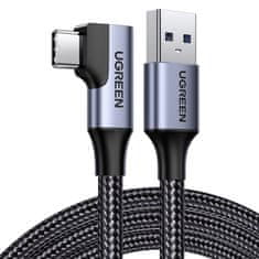 Ugreen Kotni kabel USB - USB-C 5Gb/s 3A 1m črn