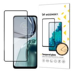 WOZINSKY Robustno kaljeno steklo 9H za celoten zaslon telefona Motorola Moto G62 z okvirjem Case Friendly, črno