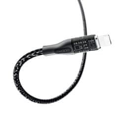 DUDAO Kabel za hitro polnjenje USB - Lightning 30W 1m sive barve