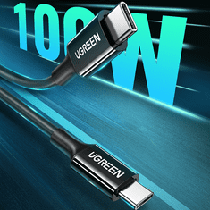 Ugreen Kabel USB-C do USB-C 480Mbps 5A 2m črn