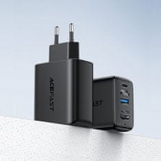 AceFast Polnilec 2v1 s kablom USB-C + adapter USB-C za HDMI 4K črn
