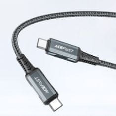 AceFast Polnilec 2v1 s kablom USB-C + adapter USB-C za HDMI 4K bele barve