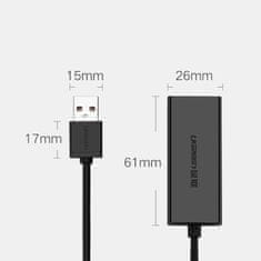 Ugreen Zunanji adapter LAN RJ45 - USB 2.0 100 Mb/s - črn