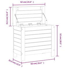 Vidaxl Vrtni stolček za noge voščeno rjav 62x31,5x52 cm trdna borovina