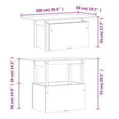 Vidaxl Vrtna miza voščeno rjava 100x50x75 cm trdna borovina