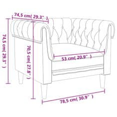 Vidaxl Fotelj chesterfield temno zelena tkanina