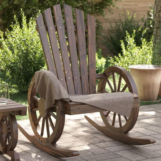 Greatstore Vrtni gugalni stoli Adirondack 2 kosa trden les jelke