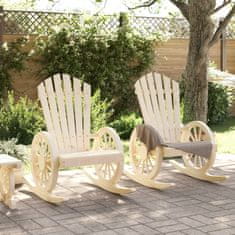 Greatstore Vrtni gugalni stoli Adirondack 2 kosa trden les jelke