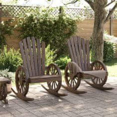 Greatstore Vrtni gugalni stoli Adirondack 2 kosa trden les jelke