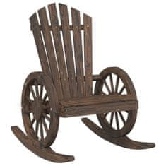 Greatstore Vrtni gugalni stoli Adirondack 2 kosa trden les jelke