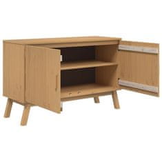 Greatstore Komoda OLDEN rjava 114x43x73,5 cm trdna borovina