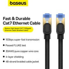 NEW Hitri LAN RJ45 cat.7 10Gbps pleteni omrežni kabel 3m črn