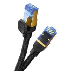 NEW Hitri LAN RJ45 cat.7 10Gbps pleteni omrežni kabel 25m črn