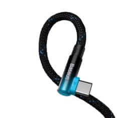 BASEUS MVP Elbow kotni kabel Power Delivery s stranskim priključkom USB-C 1 m, modri