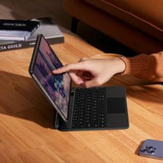 BASEUS Magnetno ohišje + brezžična tipkovnica s ploščico na dotik iPad Pro 11'' / iPad Air 4/5 10,9" siva