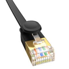 BASEUS Hitri tanek omrežni kabel RJ45 cat. 7 10Gbps 0,5 m črn