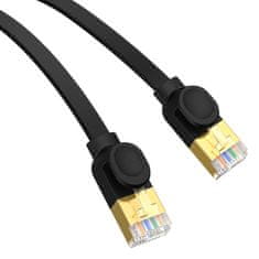 BASEUS Hitri tanek omrežni kabel RJ45 cat. 7 10Gbps 2m črn