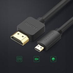 Noah Audio Video microHDMI - kabel HDMI 2.0 2 m črn