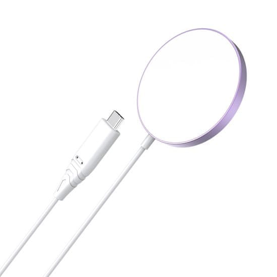 Choetech Magnetni induktivni polnilec za iPhone 15W MagSafe roza